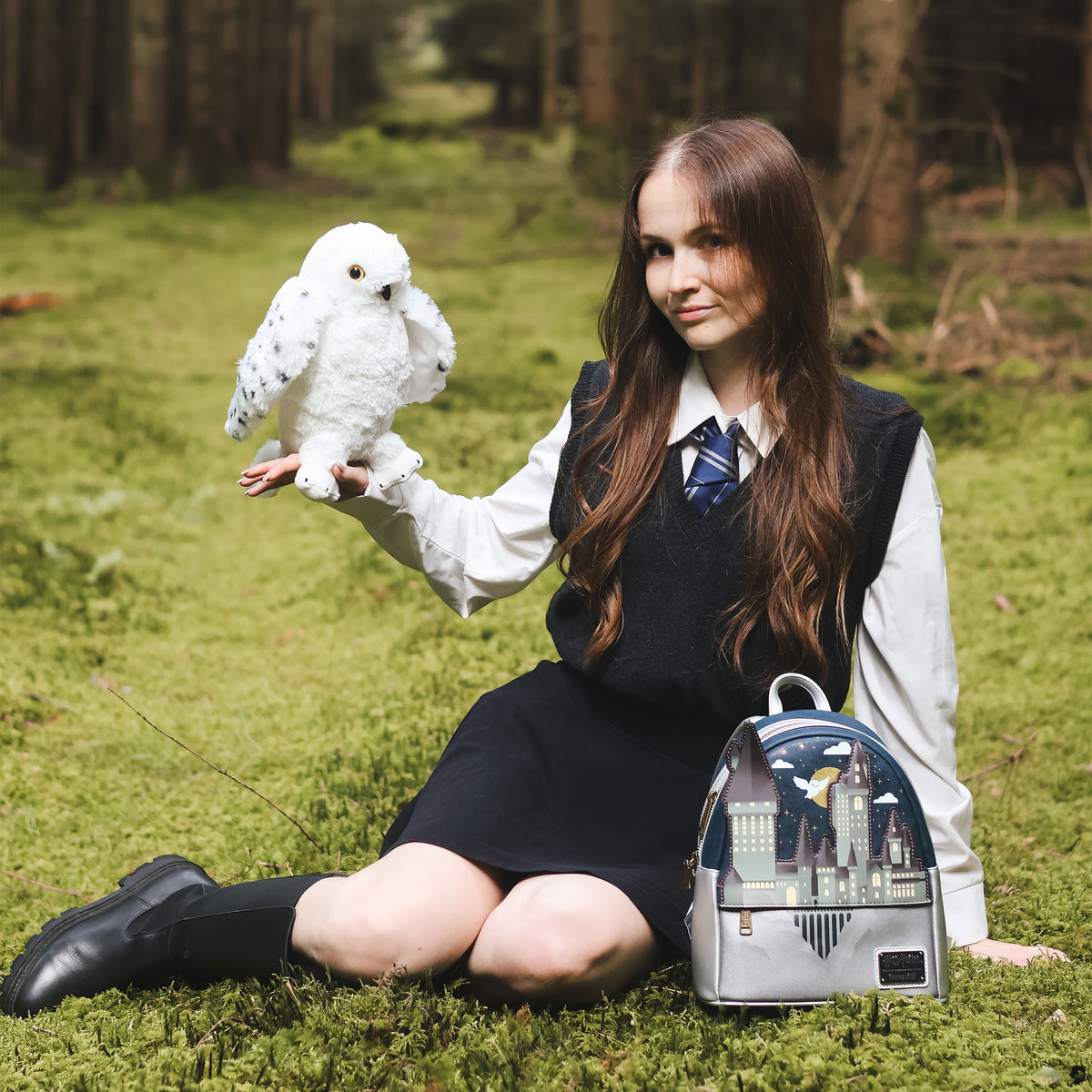 Produktbild Hedwig mit geöffneten Flügeln Plüsch Figur 28 cm - Harry Potter