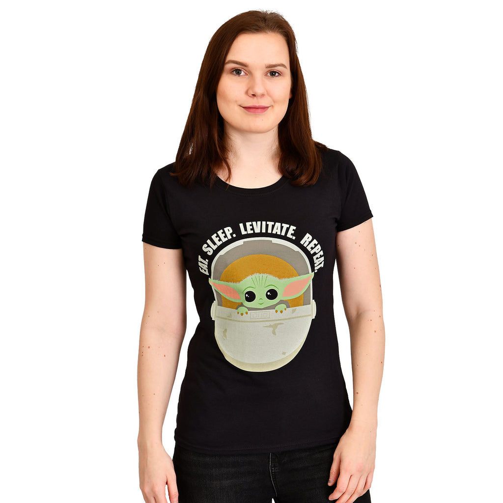 Produktbild The Child Daily Routine T-Shirt Damen - Star Wars The Mandalorian