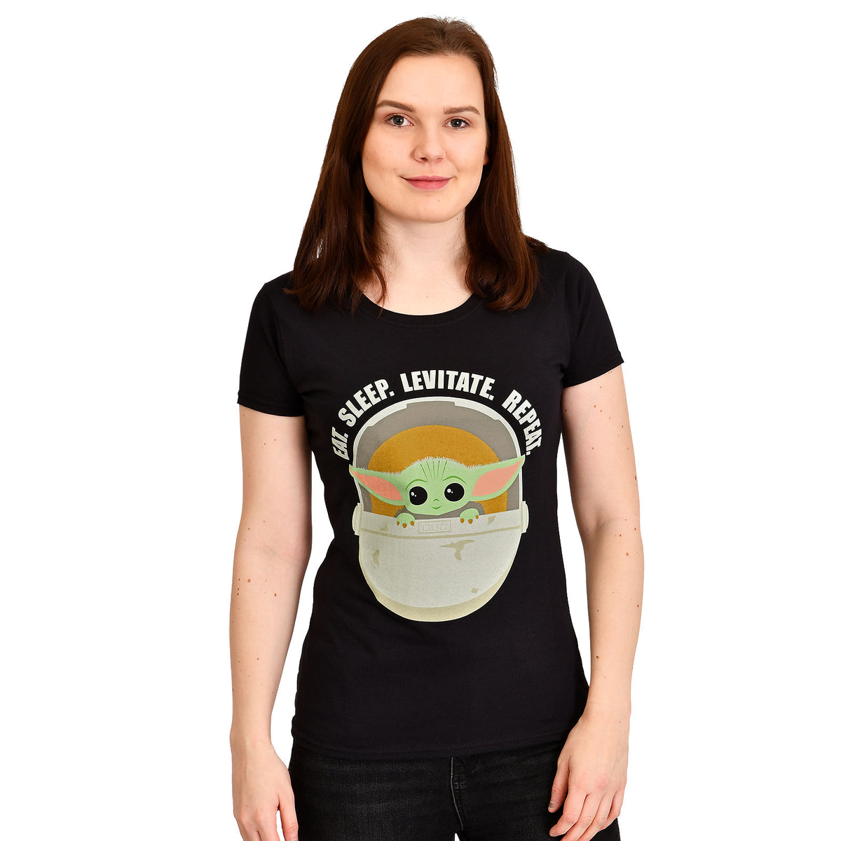 Produktbild The Child Daily Routine T-Shirt Damen - Star Wars The Mandalorian
