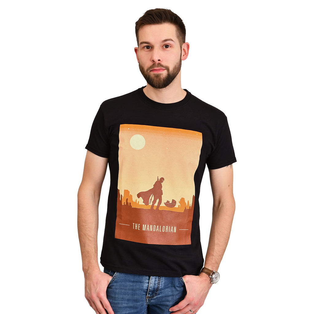 Produktbild The Mandalorian Retro Poster T-Shirt schwarz - Star Wars