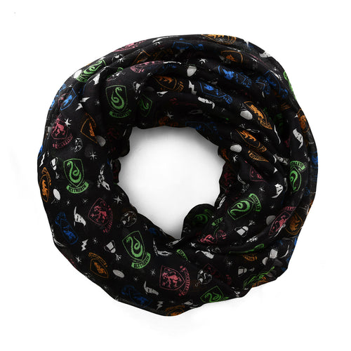 Produktbild Harry Potter - Hogwarts Wappen Loop Schal schwarz