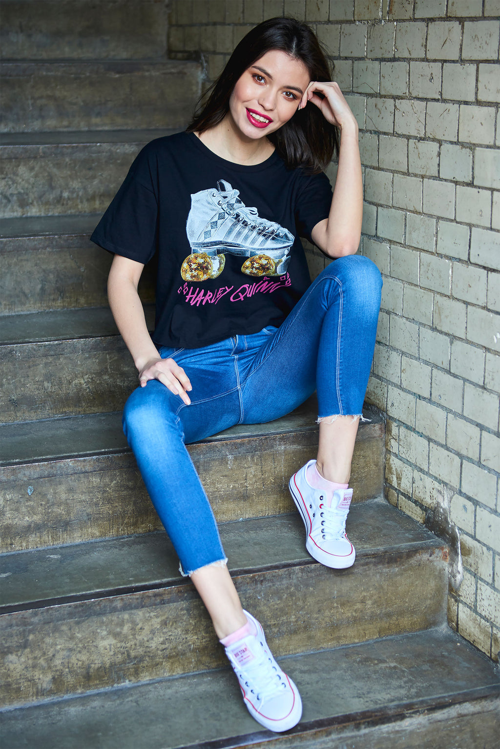 Produktbild Birds of Prey - Harley Roller Skates Crop Top Damen schwarz