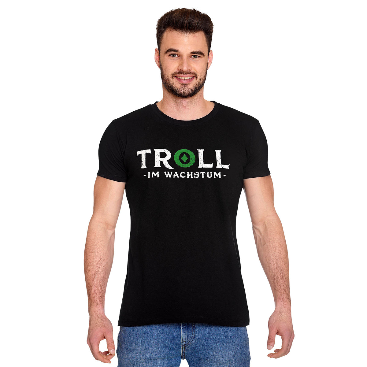 Produktbild Troll im Wachstum T-Shirt schwarz