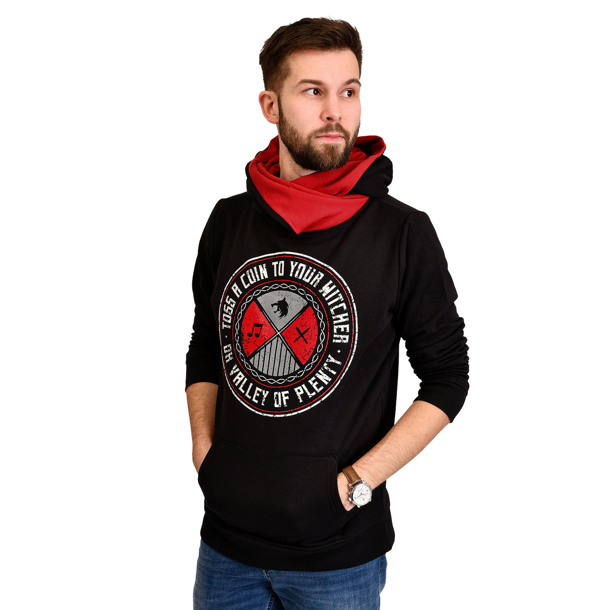 Produktbild Toss a Coin Hoodie für Witcher Fans schwarz