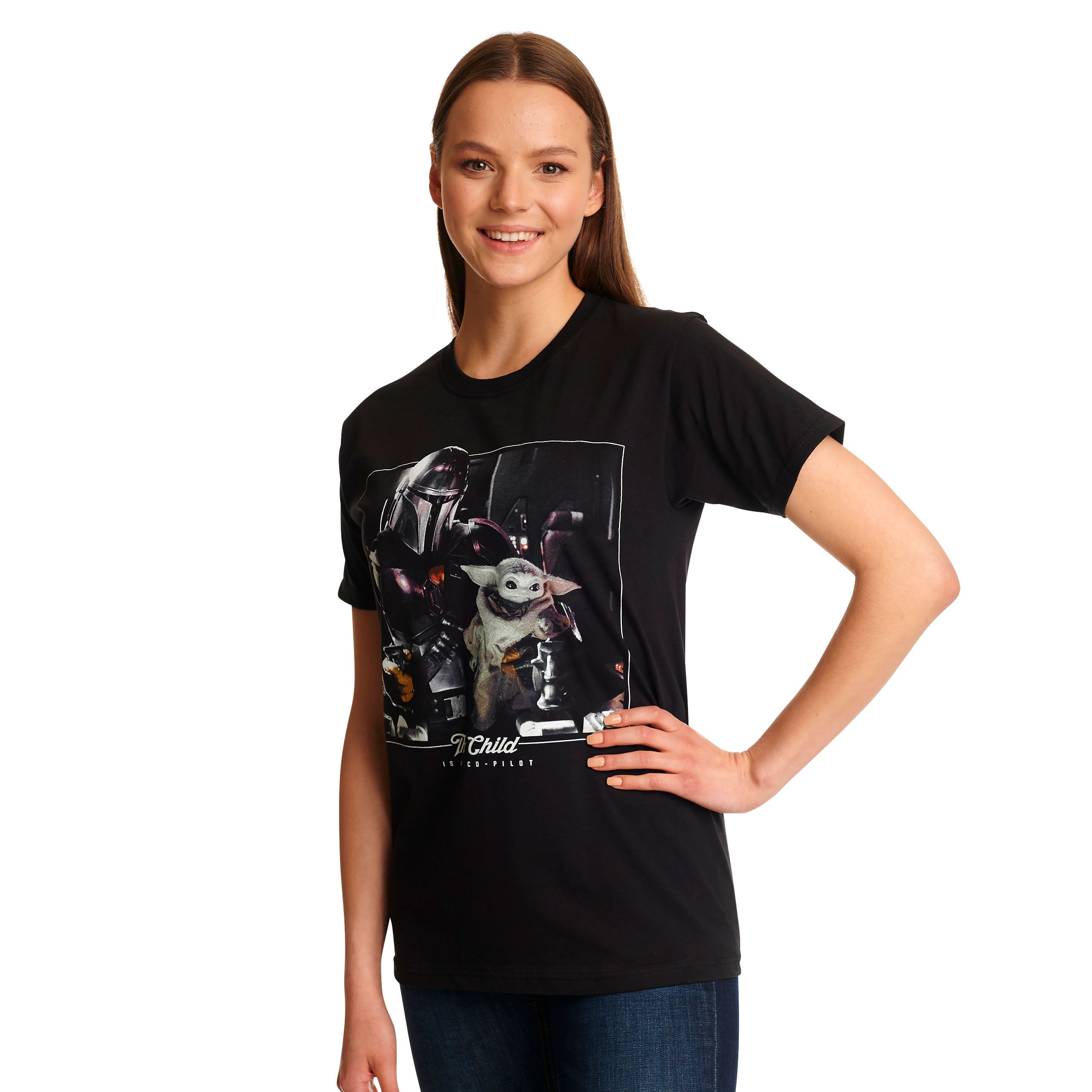 Produktbild The Child is My Co-Pilot T-Shirt schwarz - Star Wars The Mandalorian