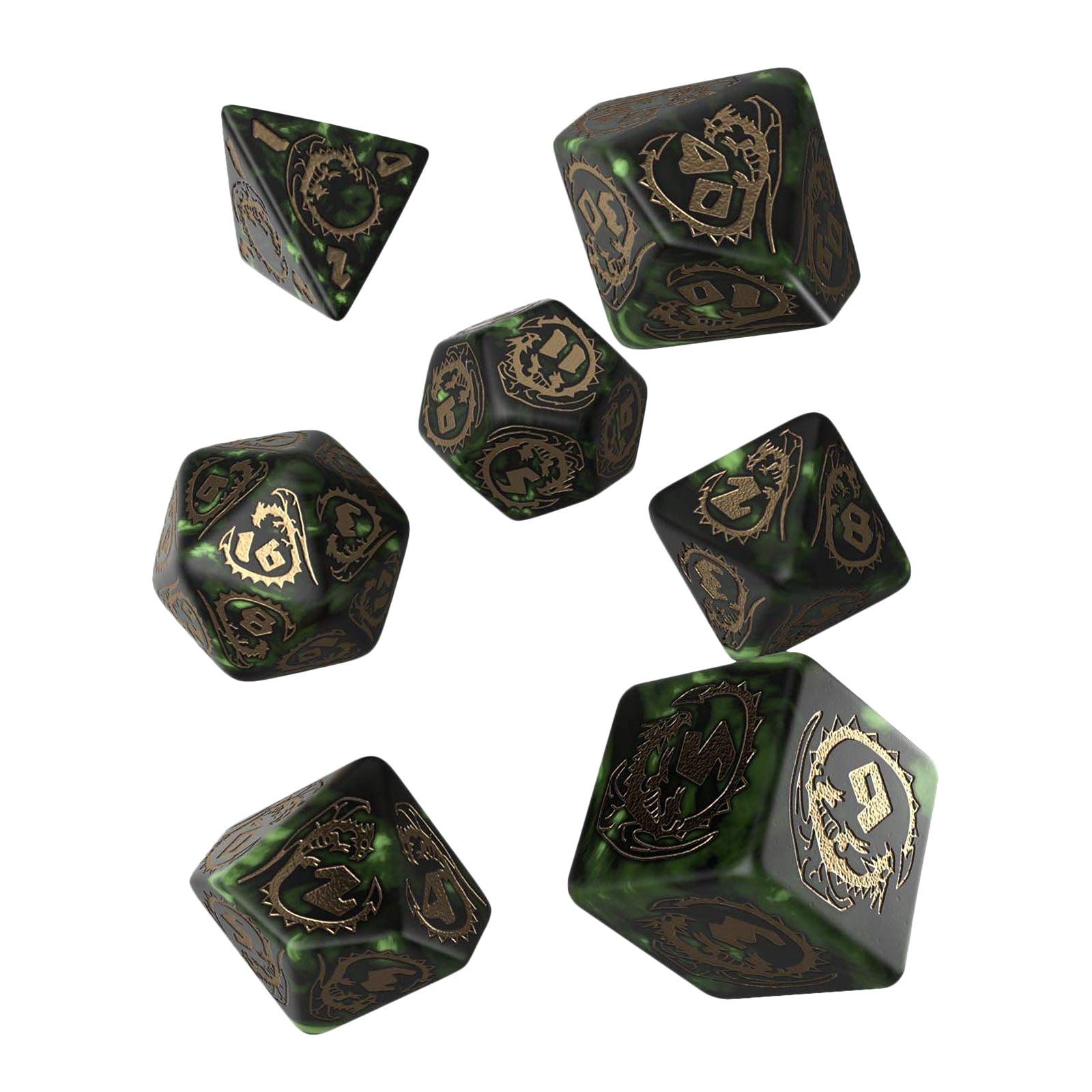 Produktbild Dragons RPG Würfel Set 7tlg grün