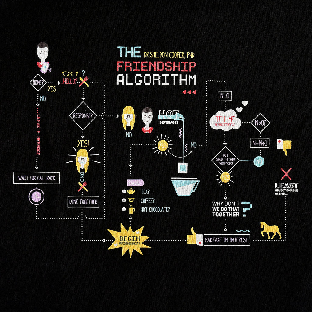 Produktbild The Big Bang Theory - Freundschaftsalgorithmus T-Shirt schwarz