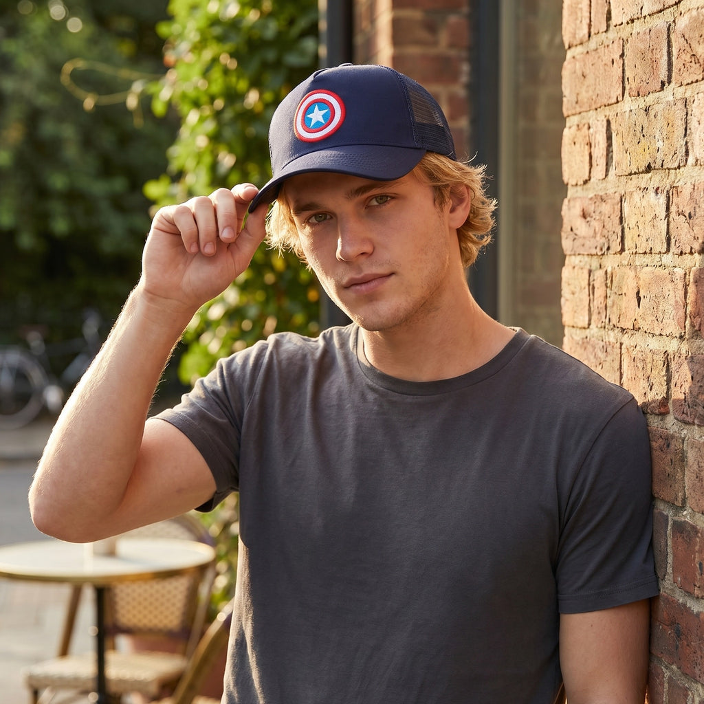 Produktbild Captain America - Shield Logo Mesh Basecap blau