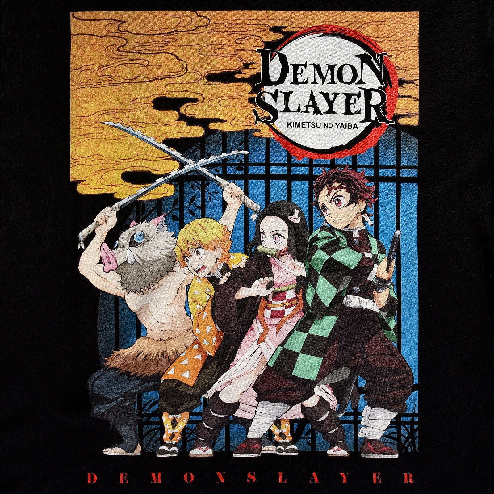 Produktbild Demon Slayer - Character Poster T-Shirt schwarz