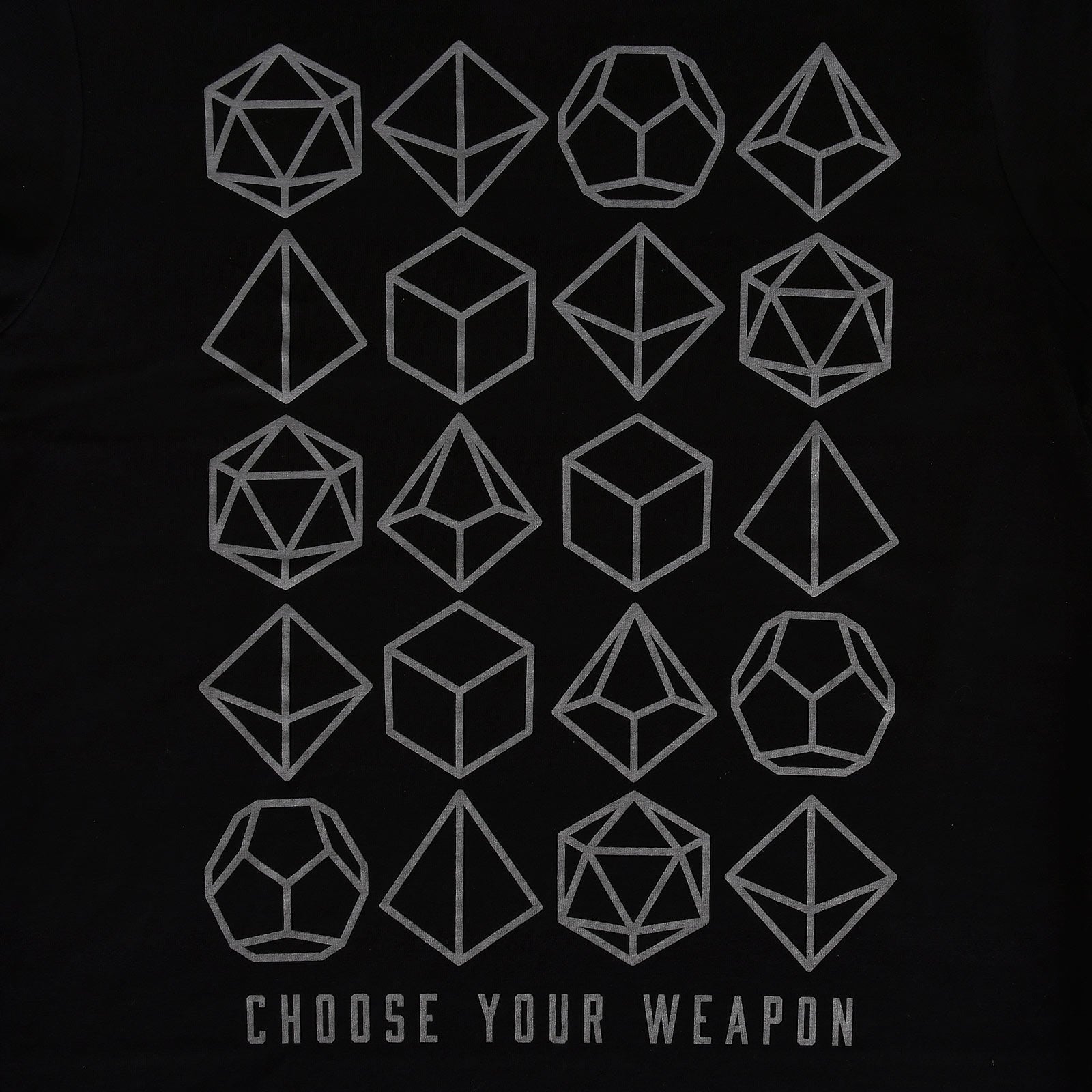Produktbild Choose Your Weapon Dice T-Shirt schwarz
