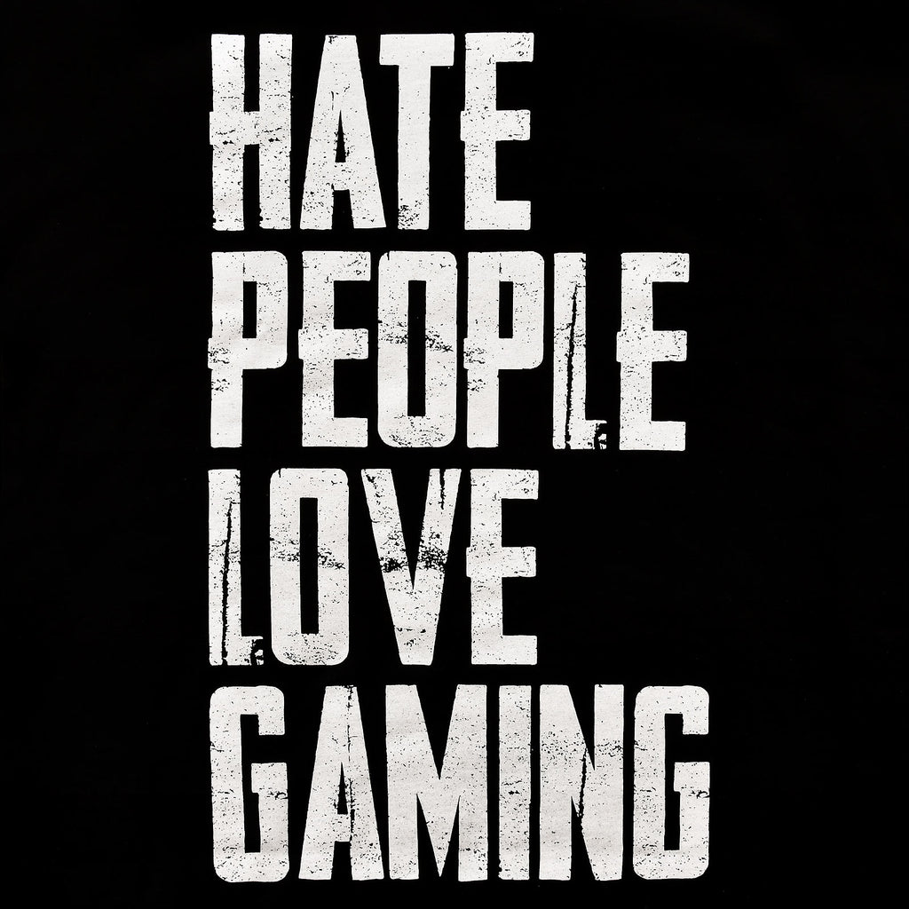 Produktbild Hate People Love Gaming T-Shirt schwarz
