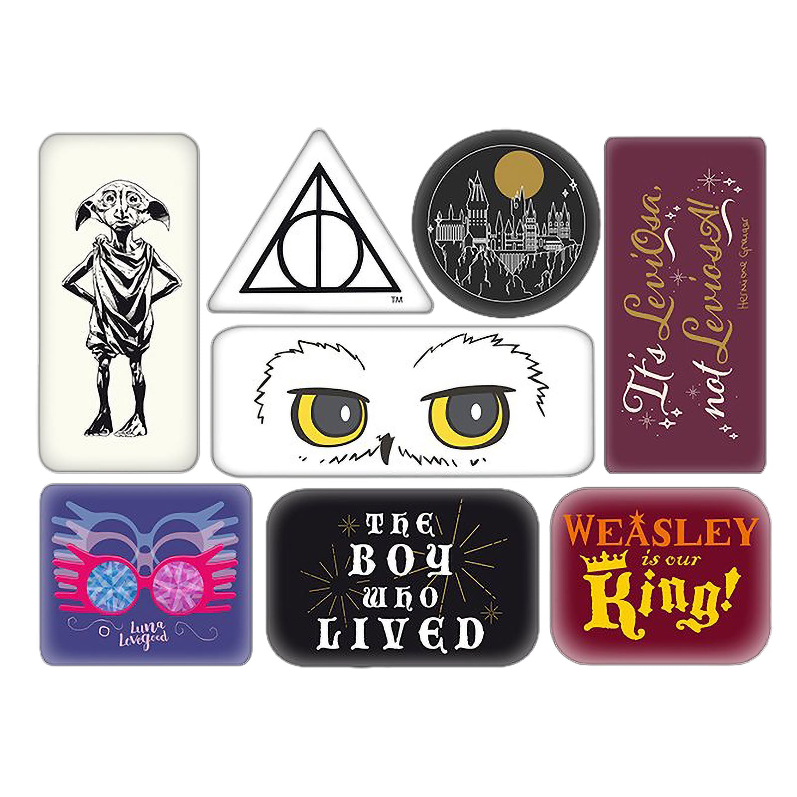 Produktbild Harry Potter - Hogwarts Quotes & Symbols Magnet-Set