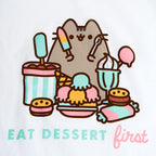 Produktbild Pusheen - Eat Dessert First T-Shirt Damen weiß