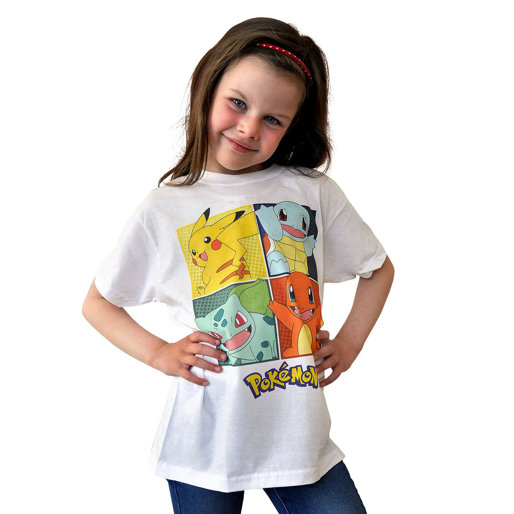 Produktbild Pokemon - Kanto-Starter T-Shirt Kinder weiß