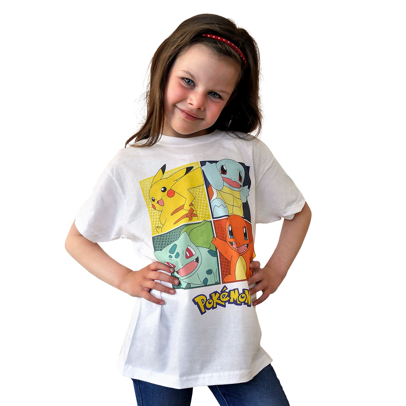 Produktbild Pokemon - Kanto-Starter T-Shirt Kinder weiß