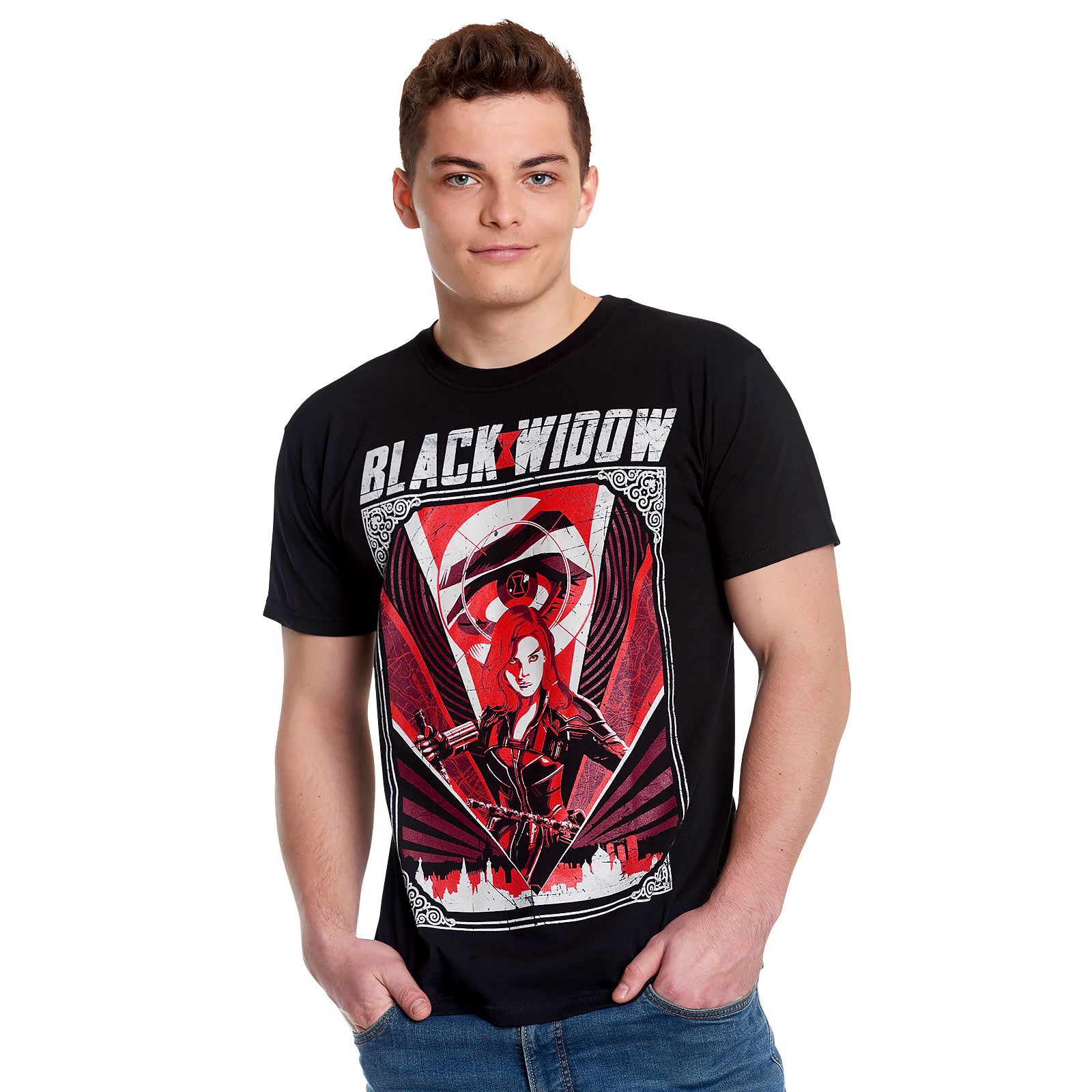 Produktbild Black Widow - Eye in the Sky Movie T-Shirt schwarz