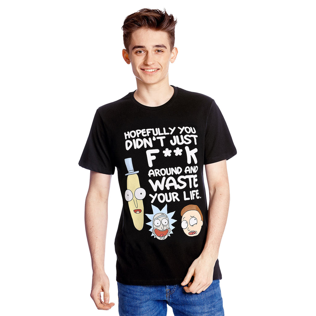 Produktbild Rick and Morty - Waste Your Life T-Shirt schwarz