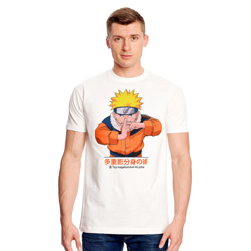 Produktbild Naruto Uzumaki Kage Bunshin no Jutsu T-Shirt weiß