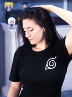 Produktbild Naruto - Konoha Mini Symbol T-Shirt schwarz