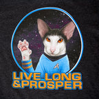 Produktbild Star Trek - Cat Spock Live Long and Prosper T-Shirt grau