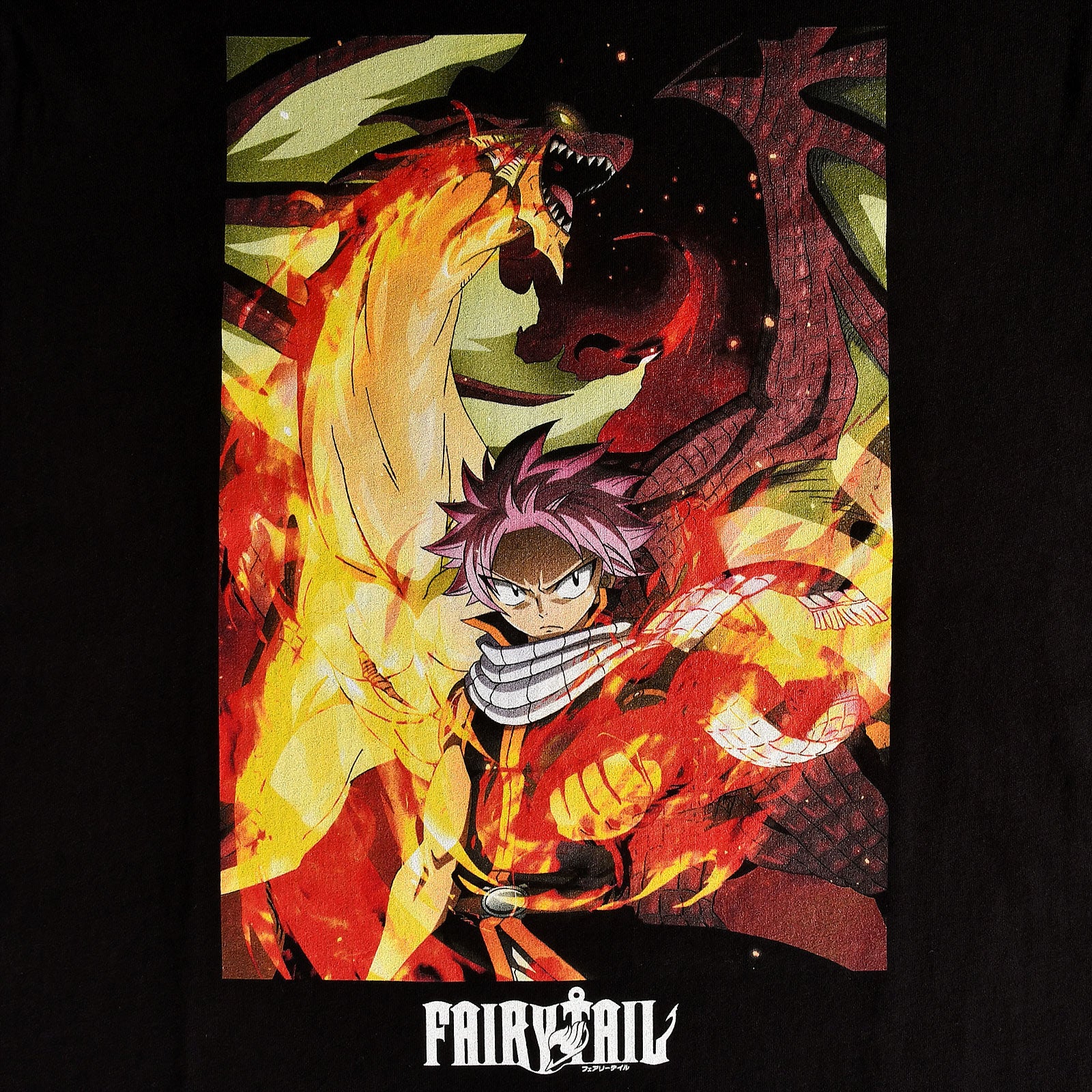 Produktbild Fairy Tail - Natsu mit Igneel T-Shirt schwarz