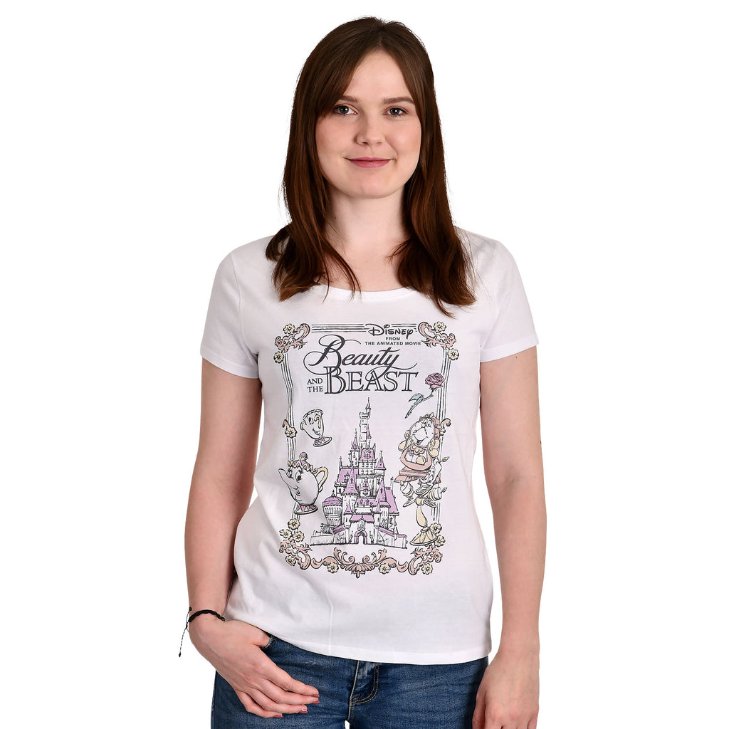 Produktbild Die Schöne und das Biest - Movie Portrait T-Shirt Damen weiß