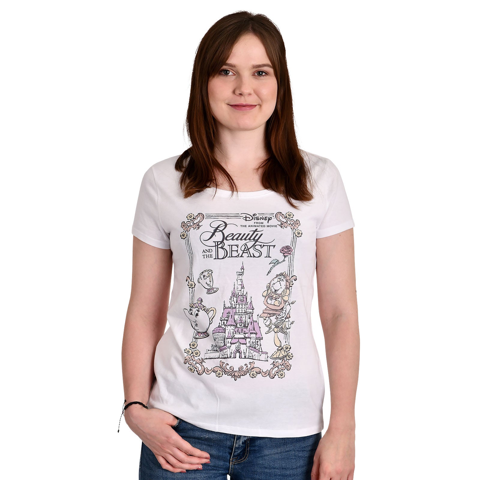 Produktbild Die Schöne und das Biest - Movie Portrait T-Shirt Damen weiß