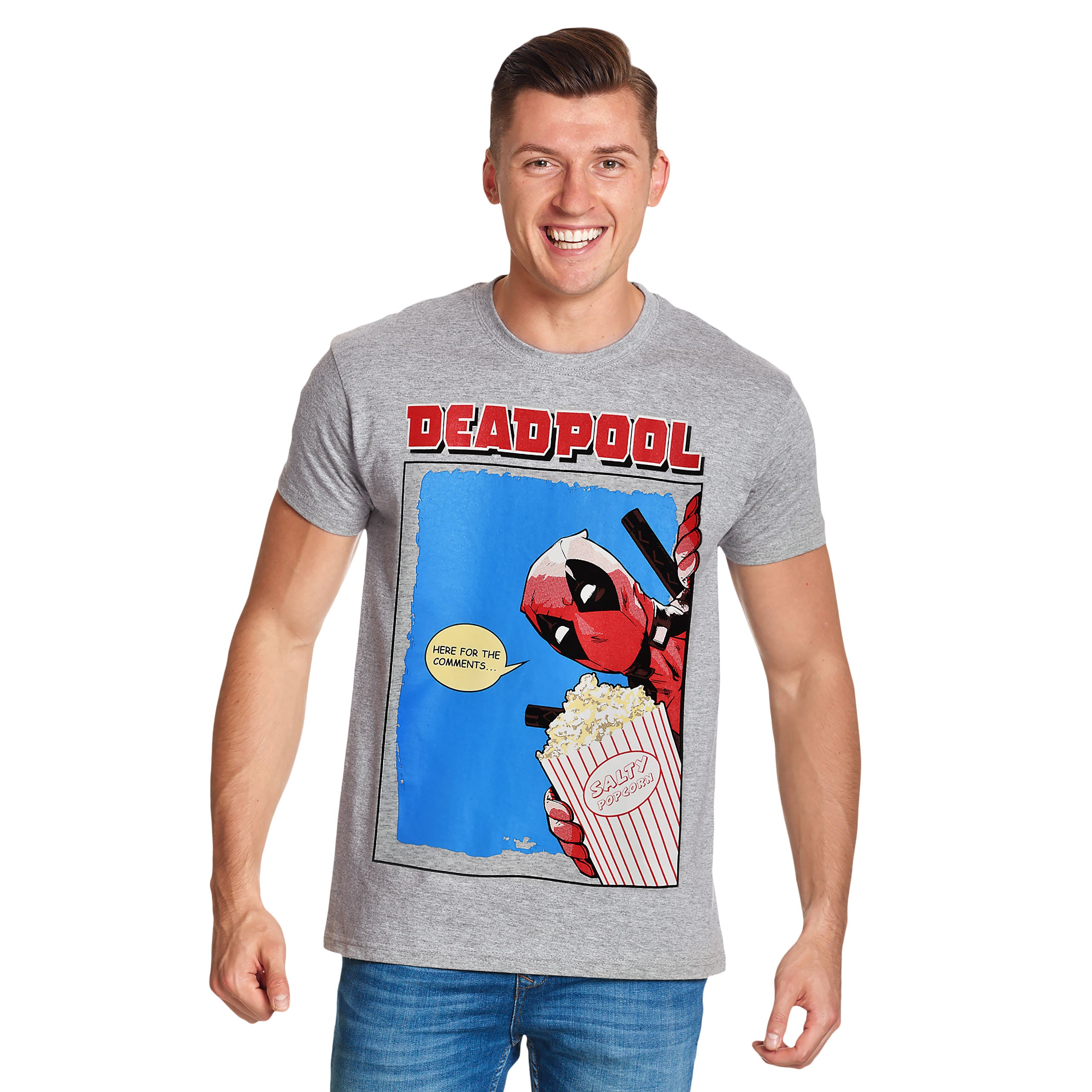 Product image Deadpool - Here for the Comments Grey T-Shirt