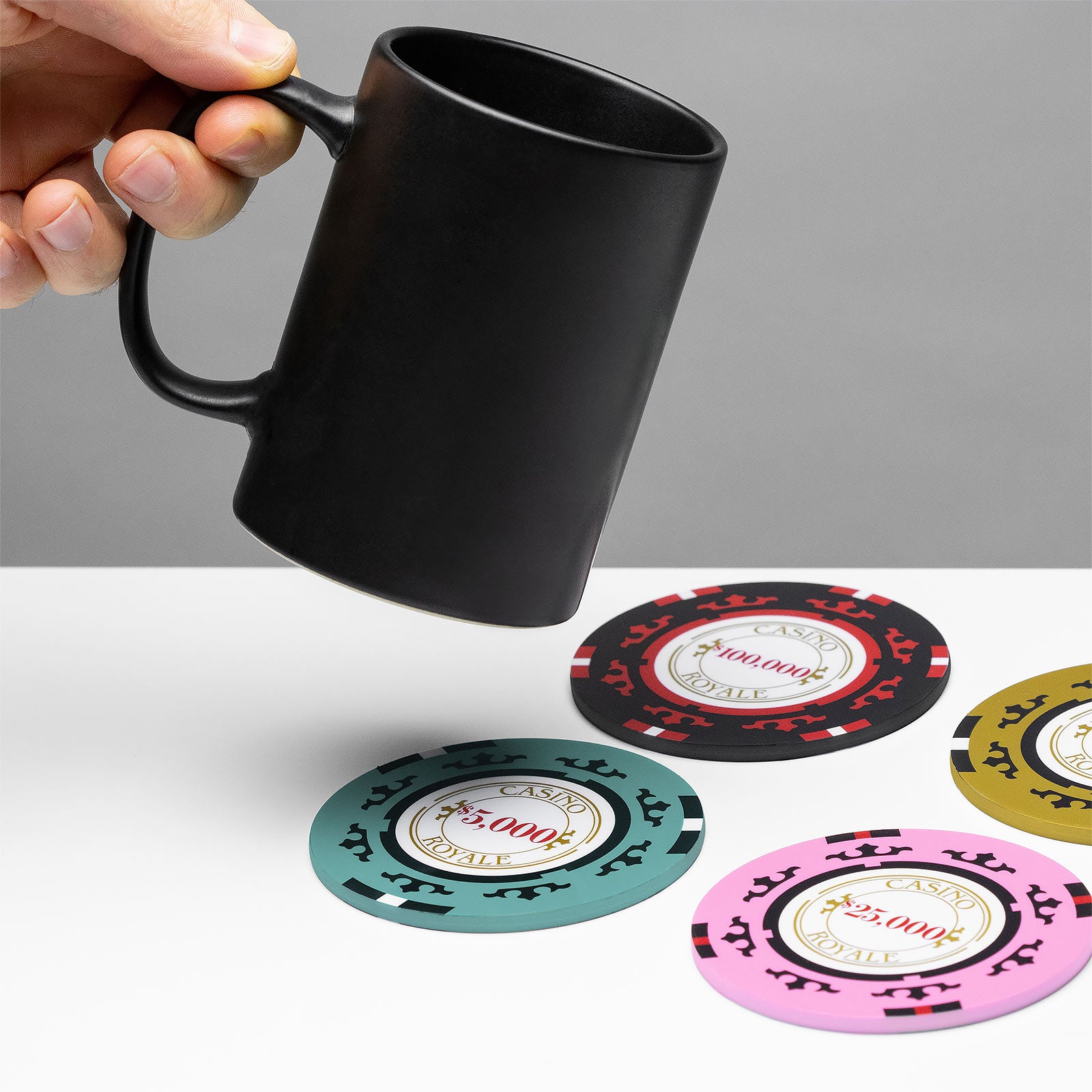 Produktbild James Bond - Casino Royale Poker Chip Untersetzer 4er Set
