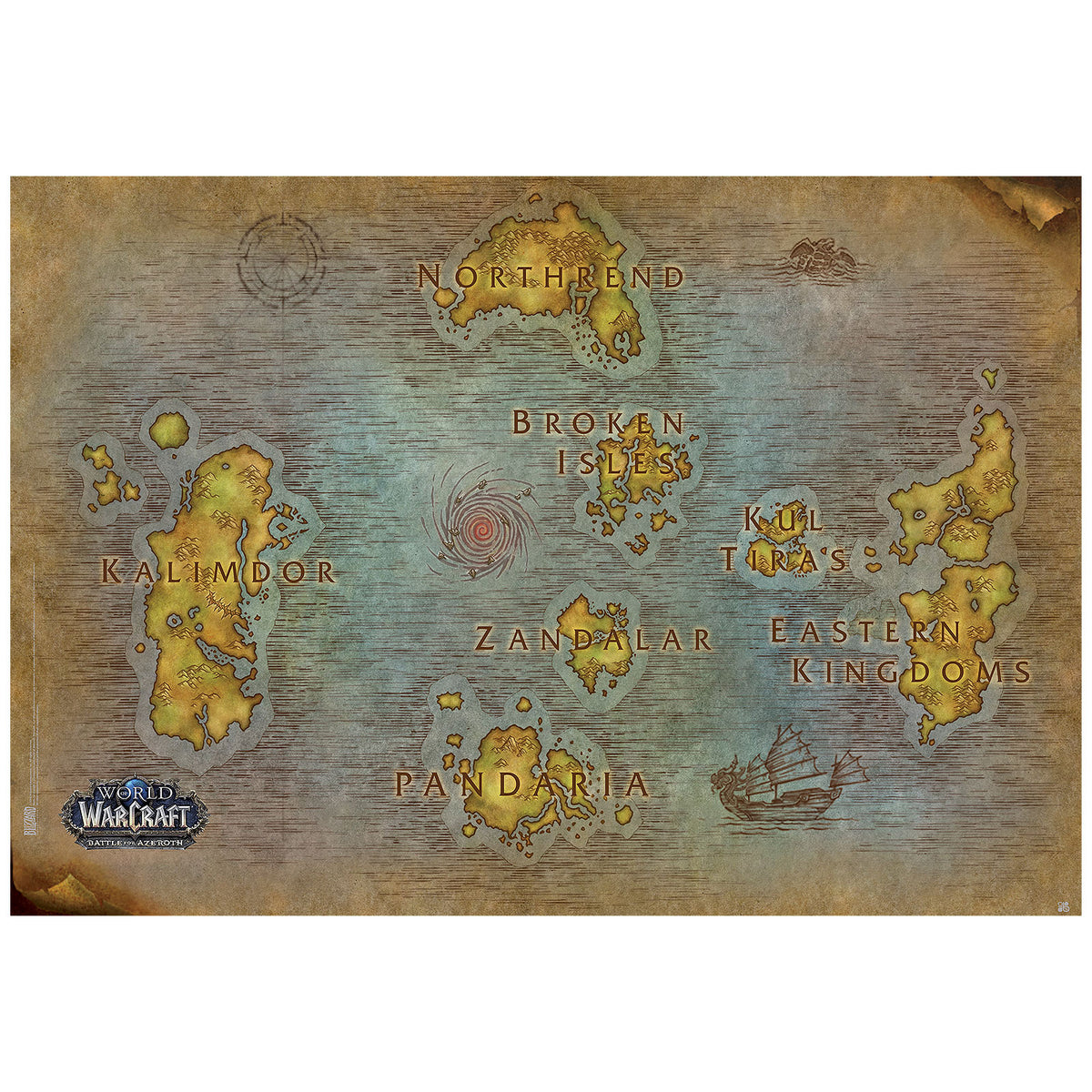 Produktbild World of Warcraft - Karte von Azeroth Maxi Poster