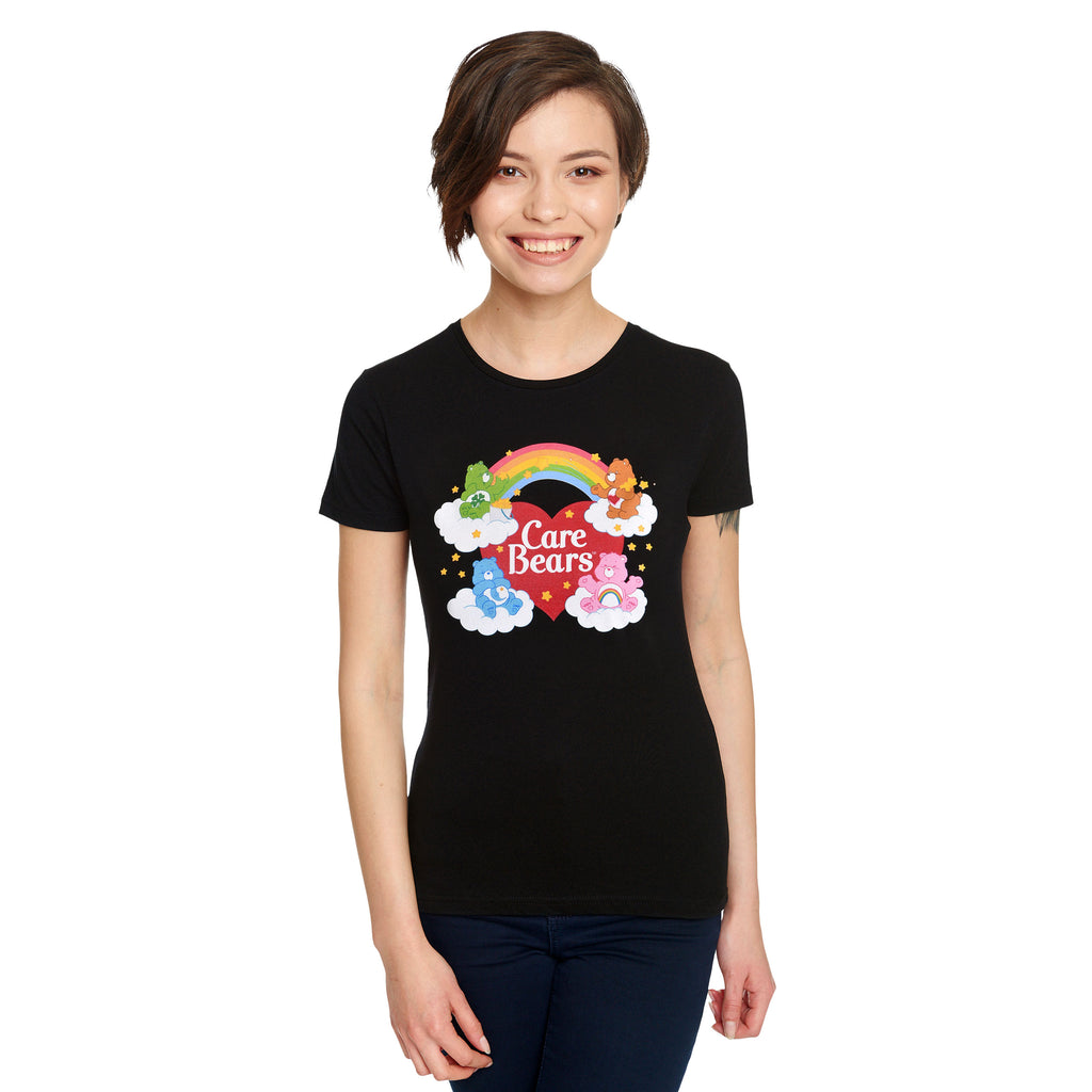 Produktbild Die Glücksbärchis - Bears and Rainbow T-Shirt Damen schwarz
