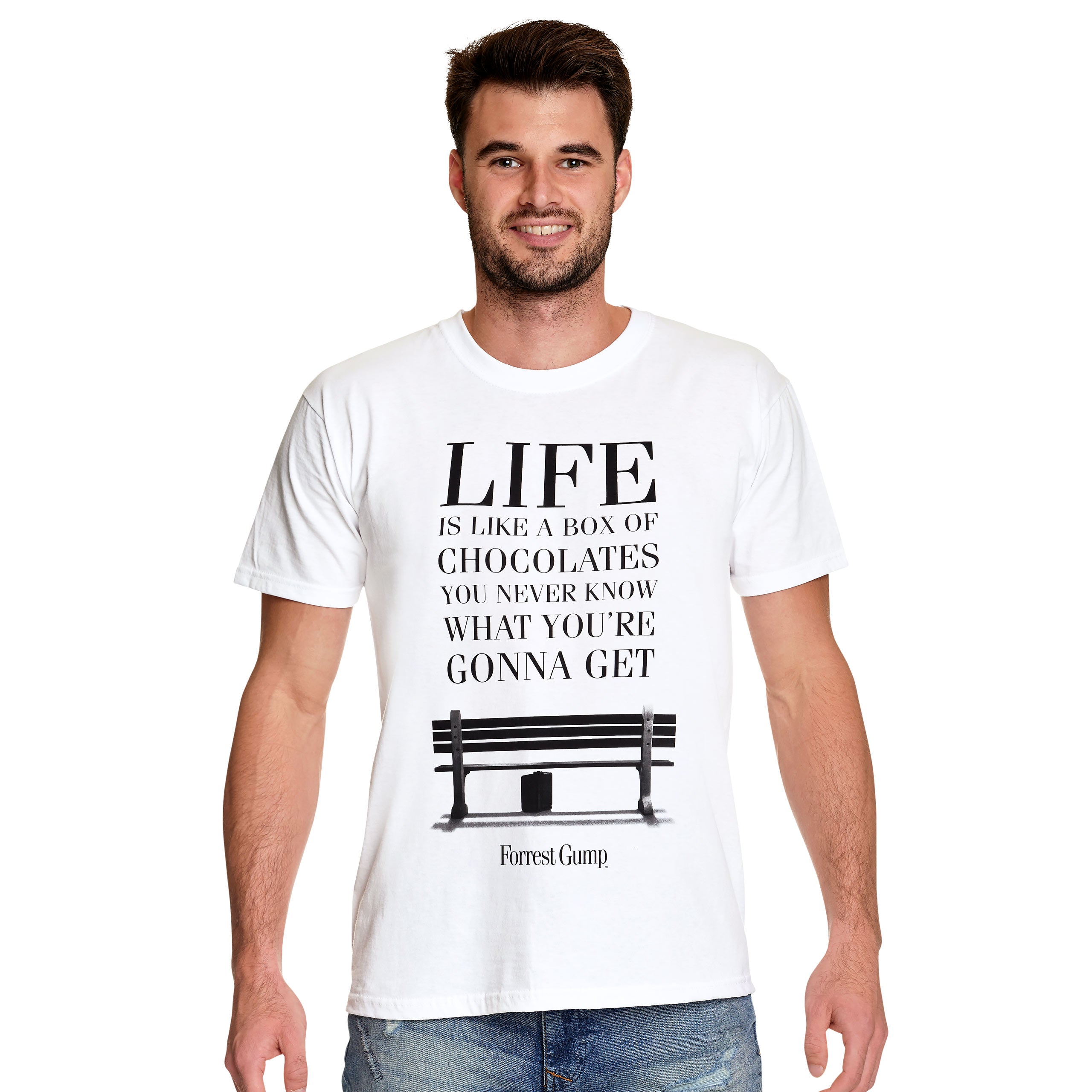 Produktbild Forrest Gump - Life Is Like a Box of Chocolates T-Shirt weiß