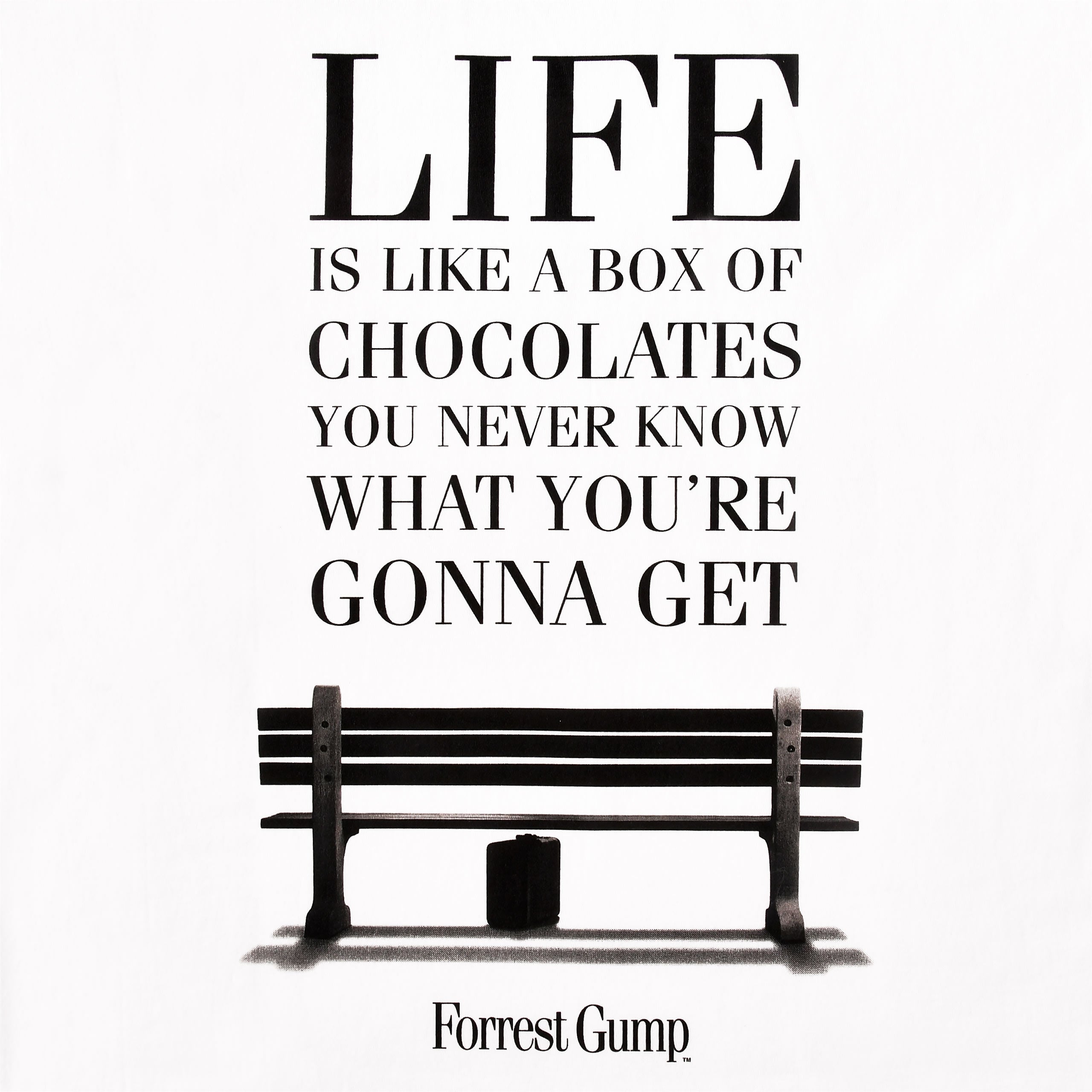 Produktbild Forrest Gump - Life Is Like a Box of Chocolates T-Shirt weiß