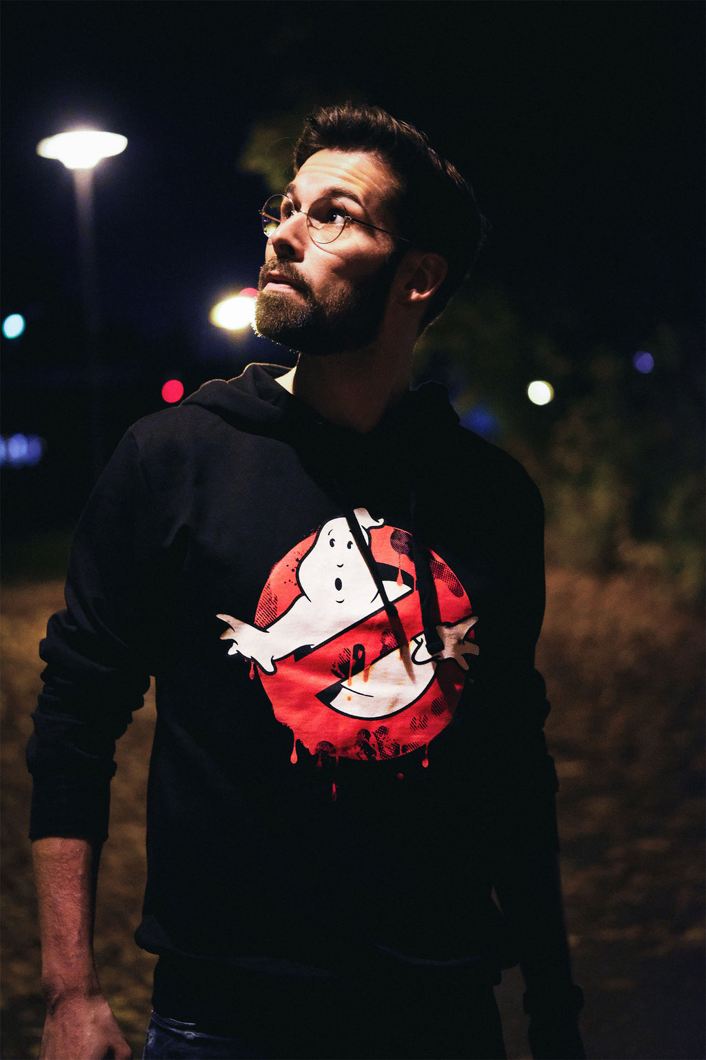 Produktbild Ghostbusters - Glow in the Dark Logo Hoodie schwarz