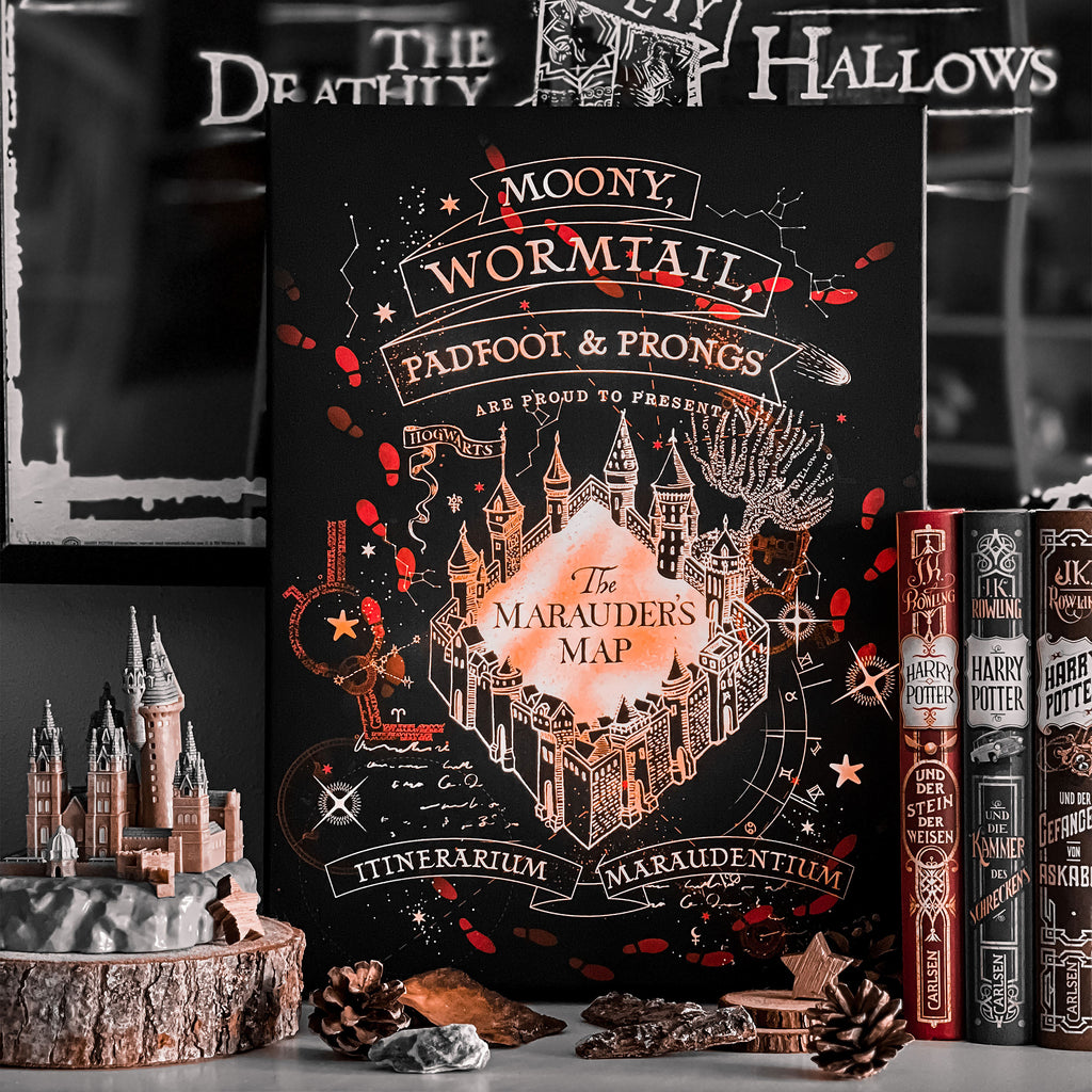 Produktbild Harry Potter - Karte des Rumtreibers Wandbild mit Licht