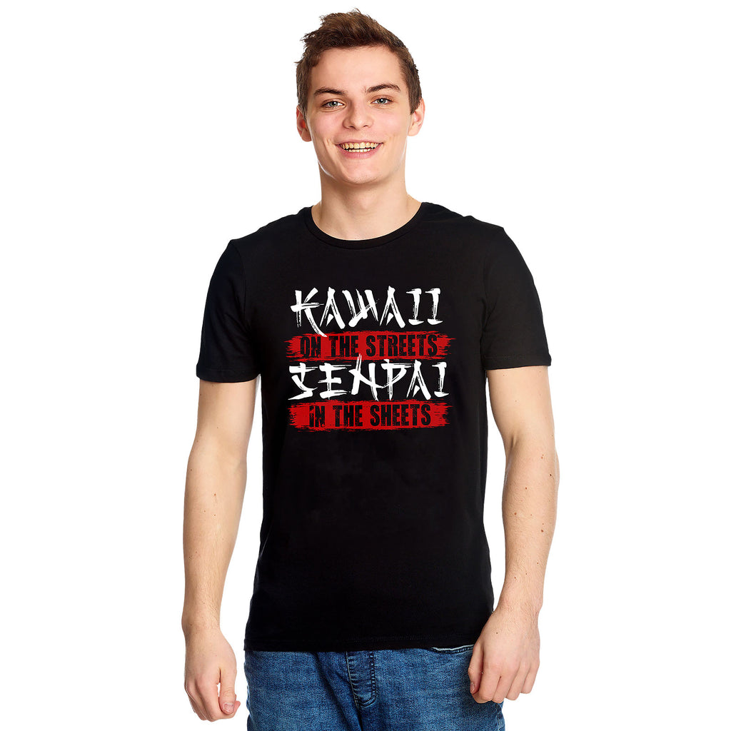 Produktbild Kawaii & Senpai T-Shirt für Anime Fans schwarz