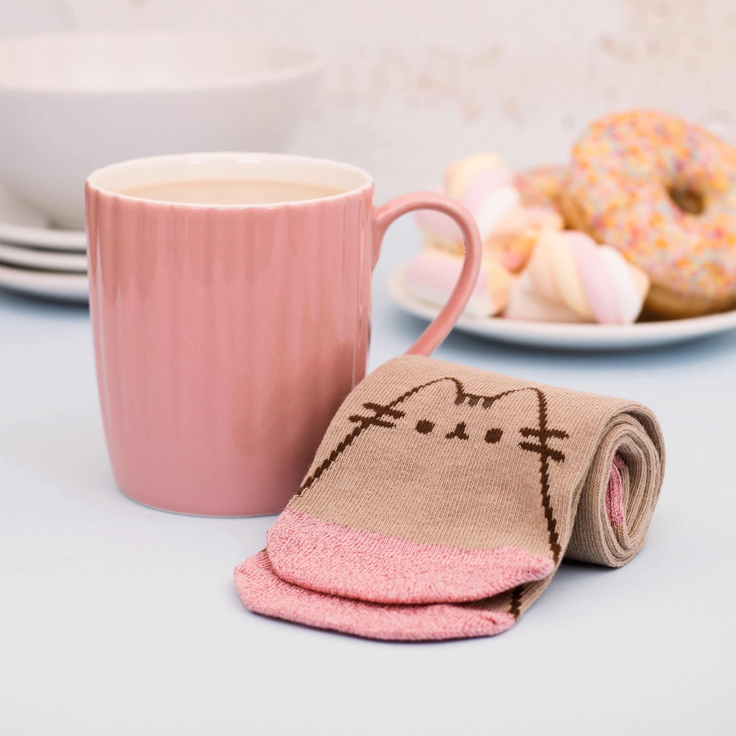 Produktbild Pusheen - Pink Paw Socken und Tasse