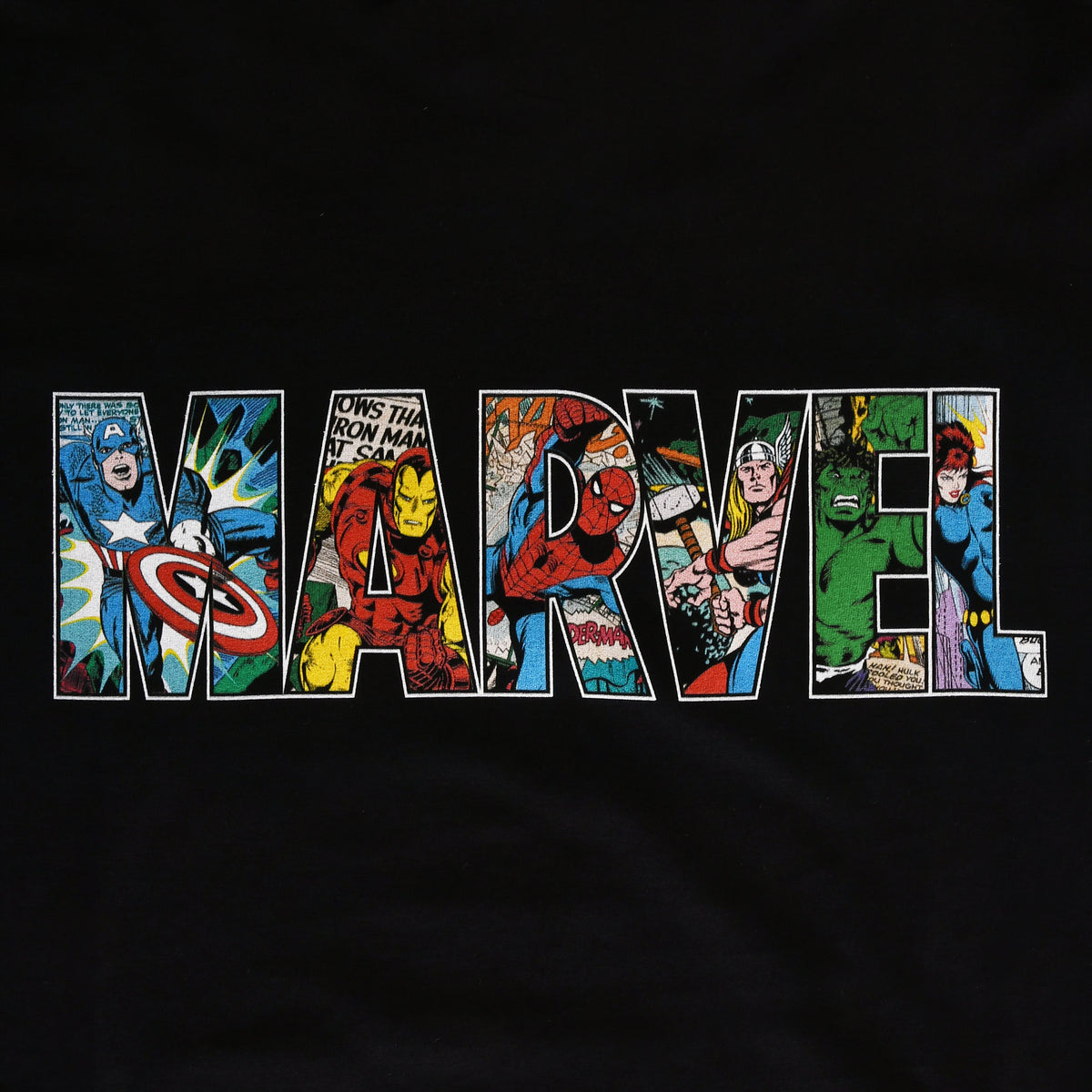 Produktbild Marvel - Comic Strip Logo T-Shirt schwarz