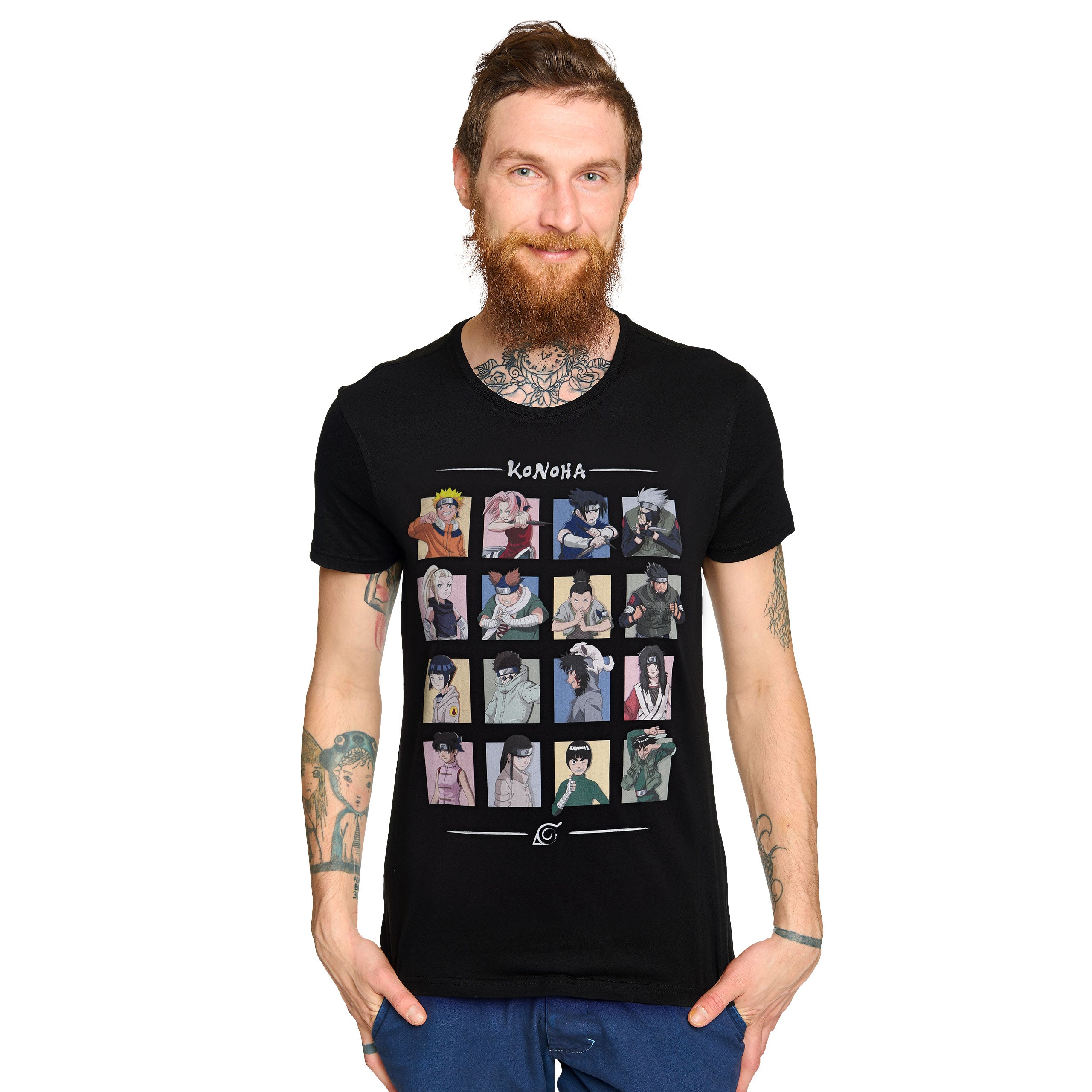 Produktbild Naruto - Characters of Konoha T-Shirt schwarz