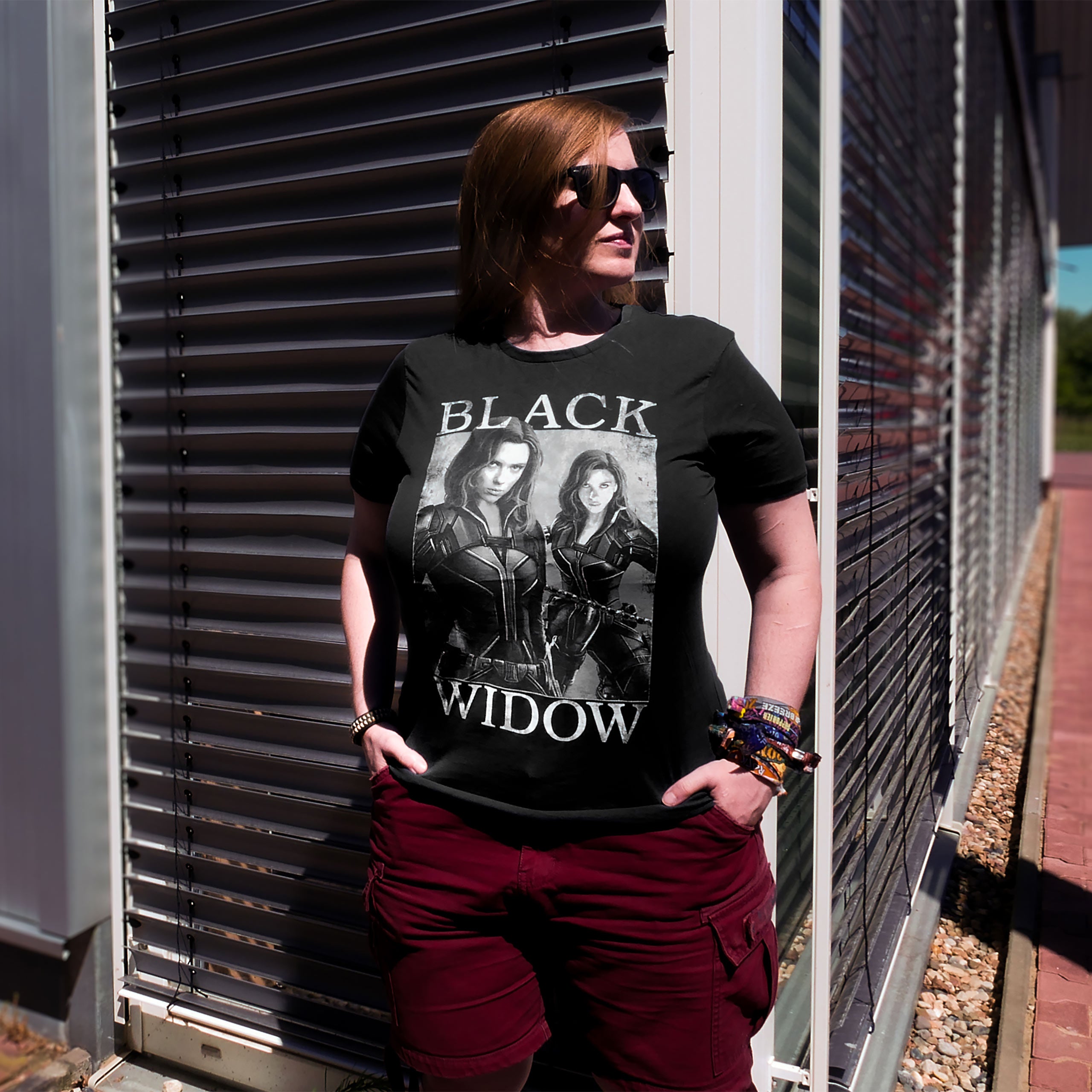 Produktbild Black Widow - Poster T-Shirt grau