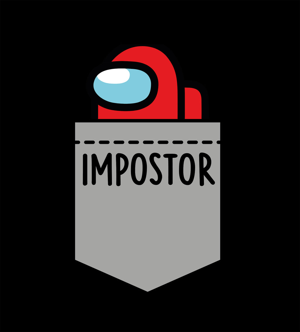Produktbild Impostor Pocket T-Shirt für Among Us Fans schwarz