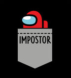 Produktbild Impostor Pocket T-Shirt für Among Us Fans schwarz