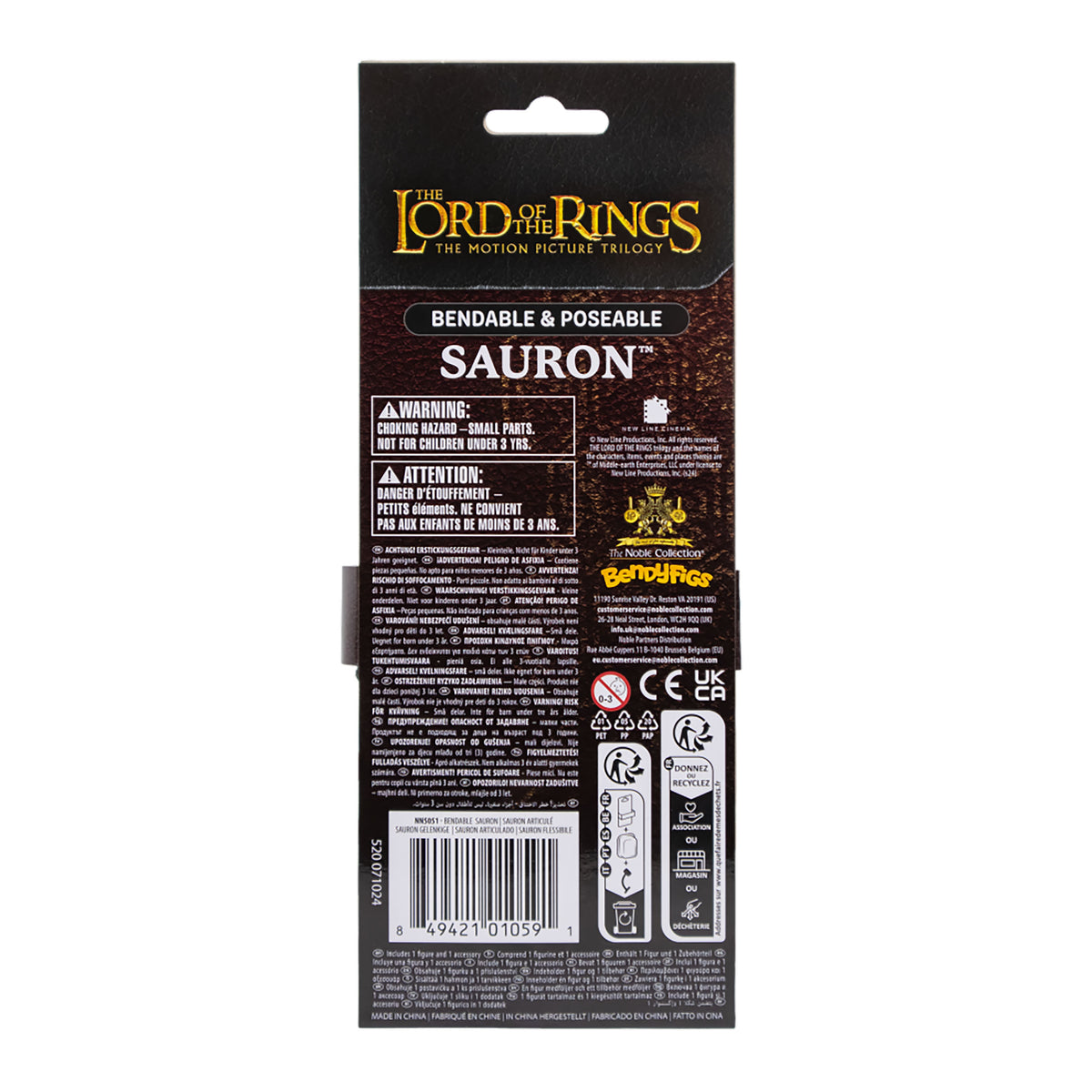 Produktbild Der Herr der Ringe - Sauron Bendyfigs Figur 20 cm