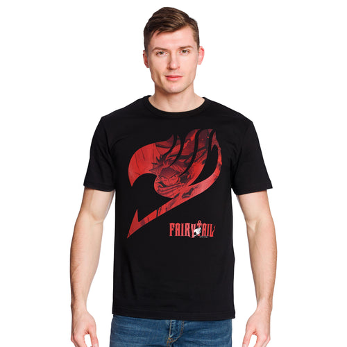 Produktbild Fairy Tail - Logo mit Natsu T-Shirt schwarz