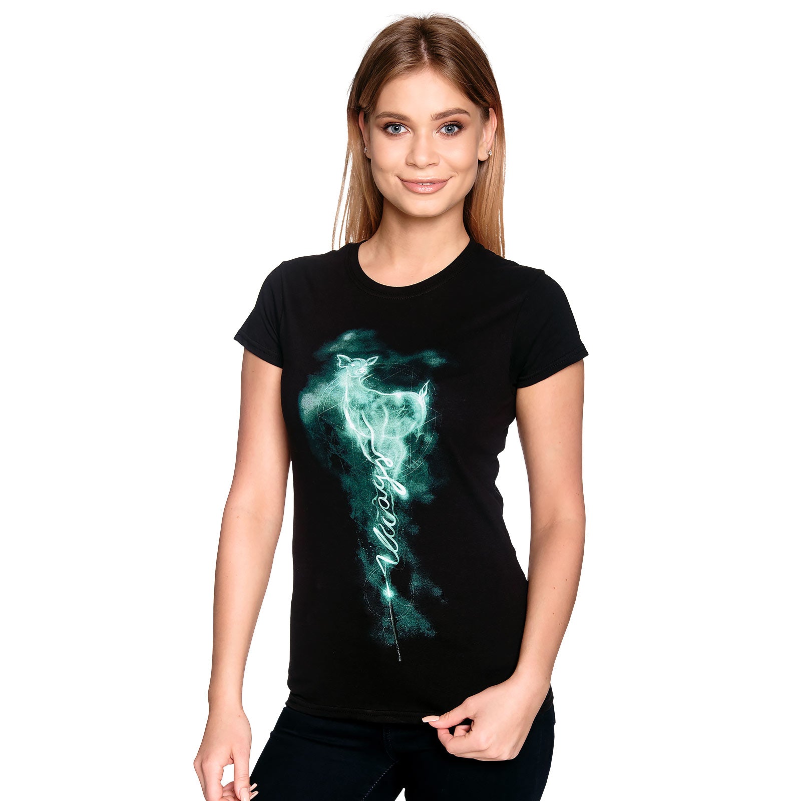 Produktbild Snape Patronus Always T-Shirt Damen schwarz - Harry Potter