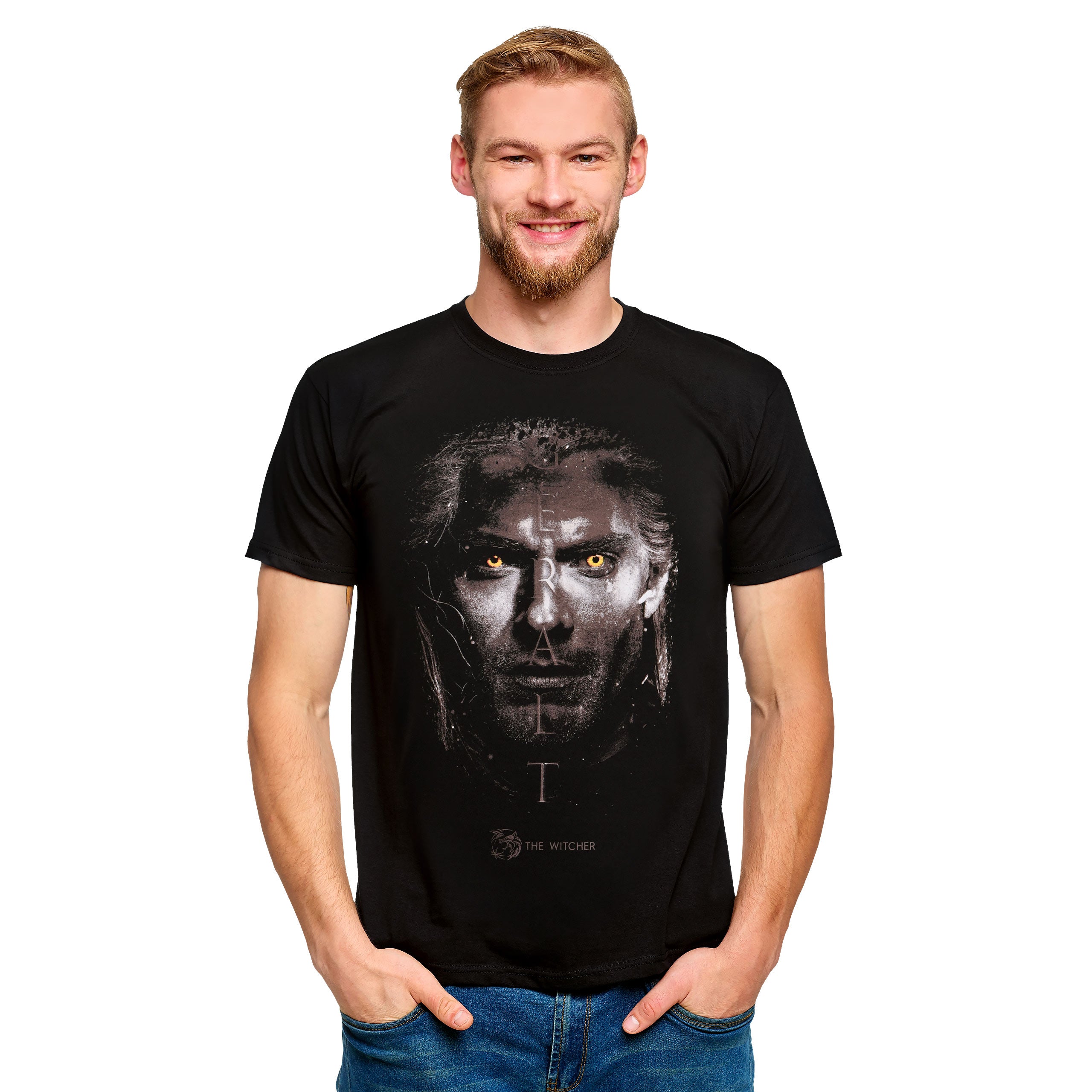 Produktbild Witcher - Geralt Portrait T-Shirt schwarz