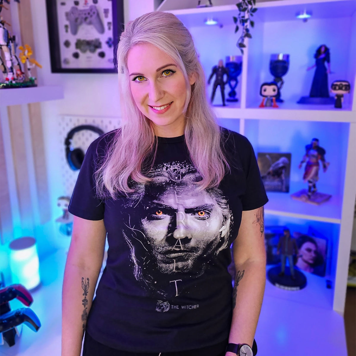 Produktbild Witcher - Geralt Portrait T-Shirt schwarz