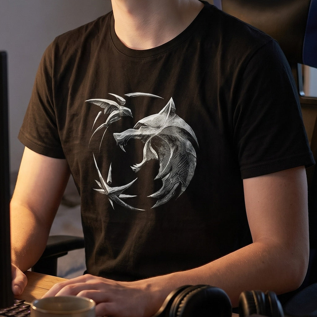 Produktbild Witcher - Wolf Emblem T-Shirt schwarz