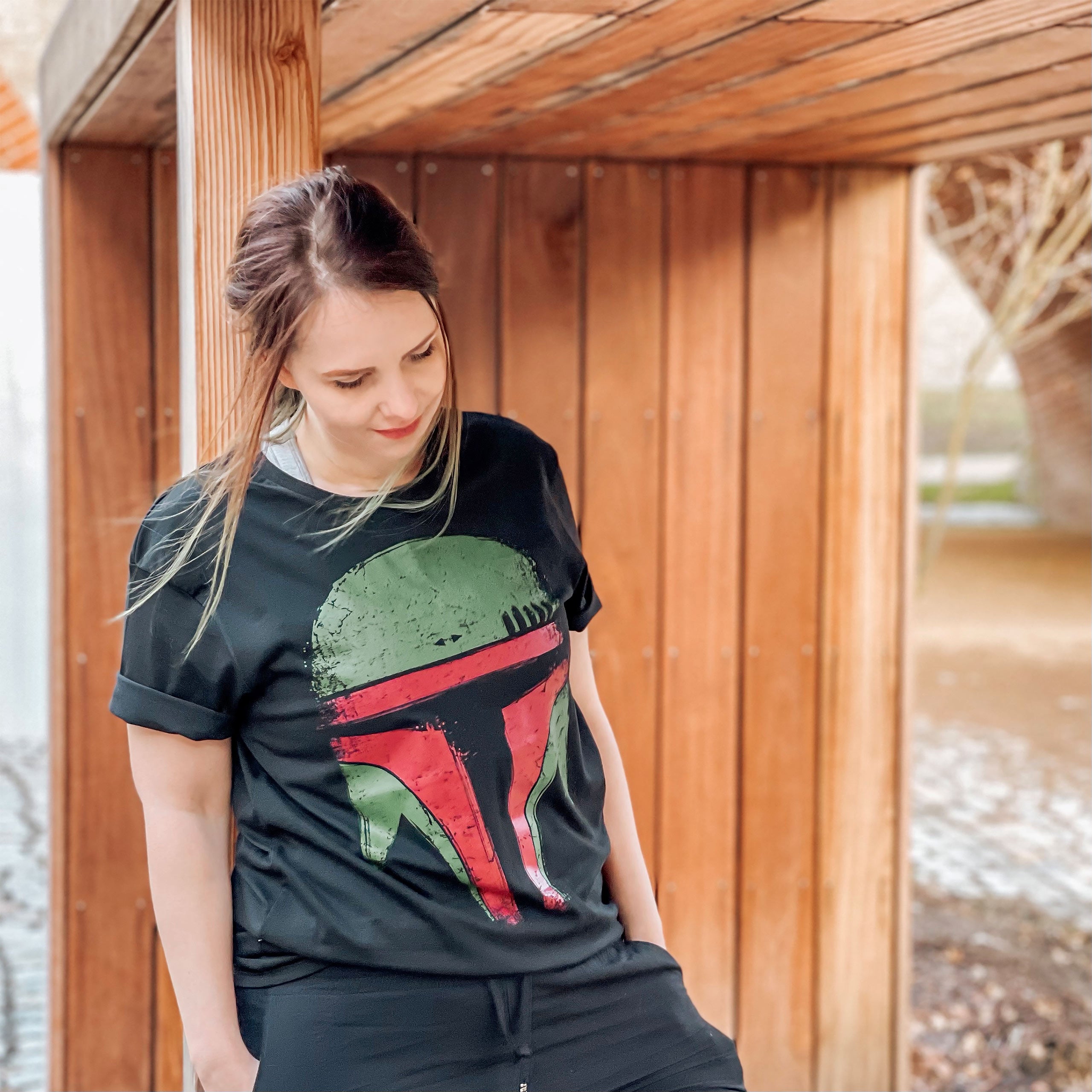 Produktbild Boba Face T-Shirt für Star Wars Fans schwarz