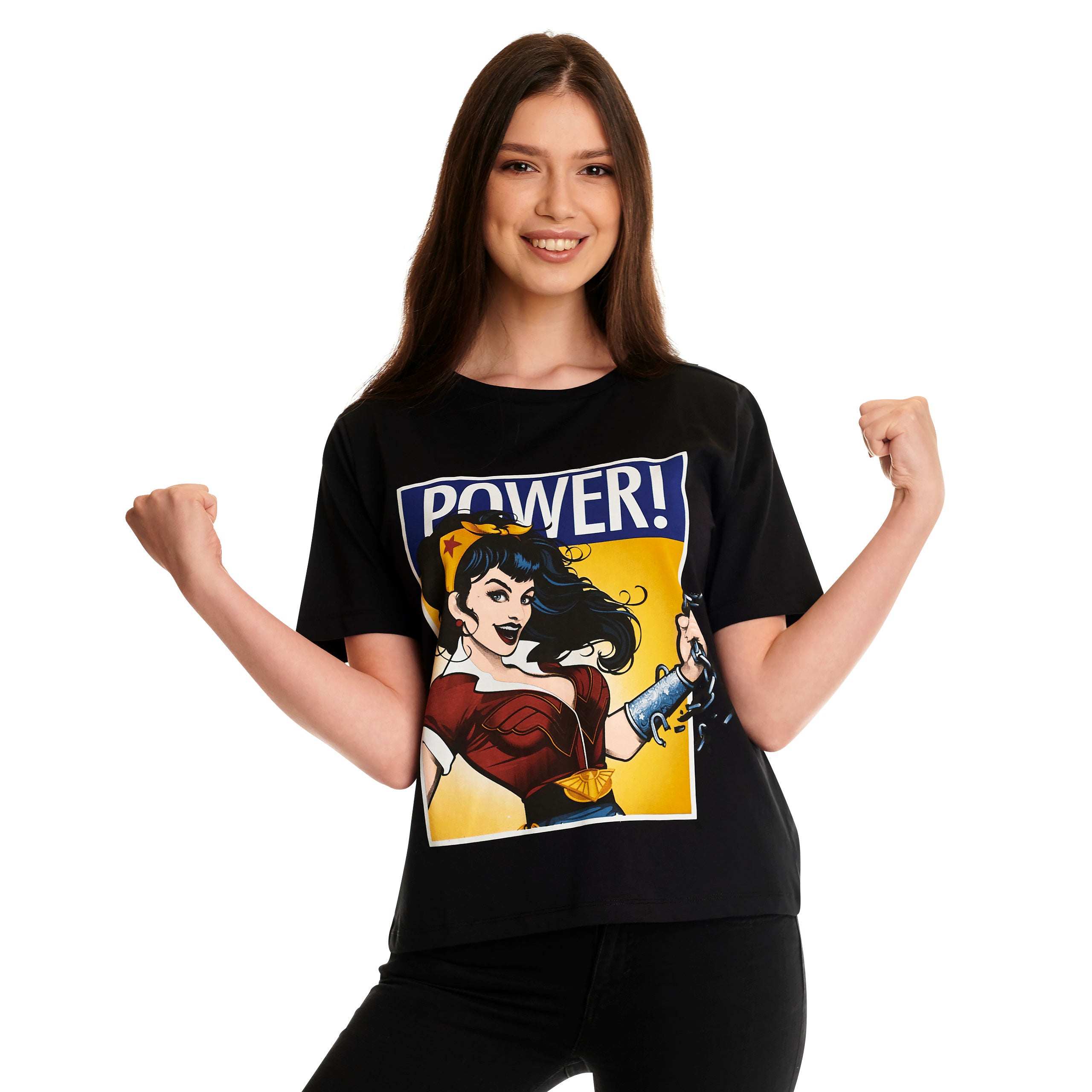 Produktbild Wonder Woman - We Can Do It! T-Shirt Damen schwarz